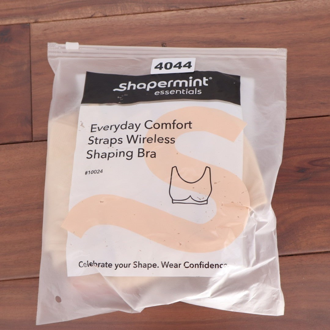 Shapermint Essentials Everyday Comfort Straps Wireless Shaping Bra Beige Medium