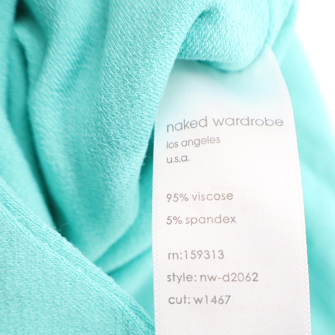 Naked Wardrobe Aqua One Shoulder Cutout Mini Dress NW-D2062 Turquoise Mens L