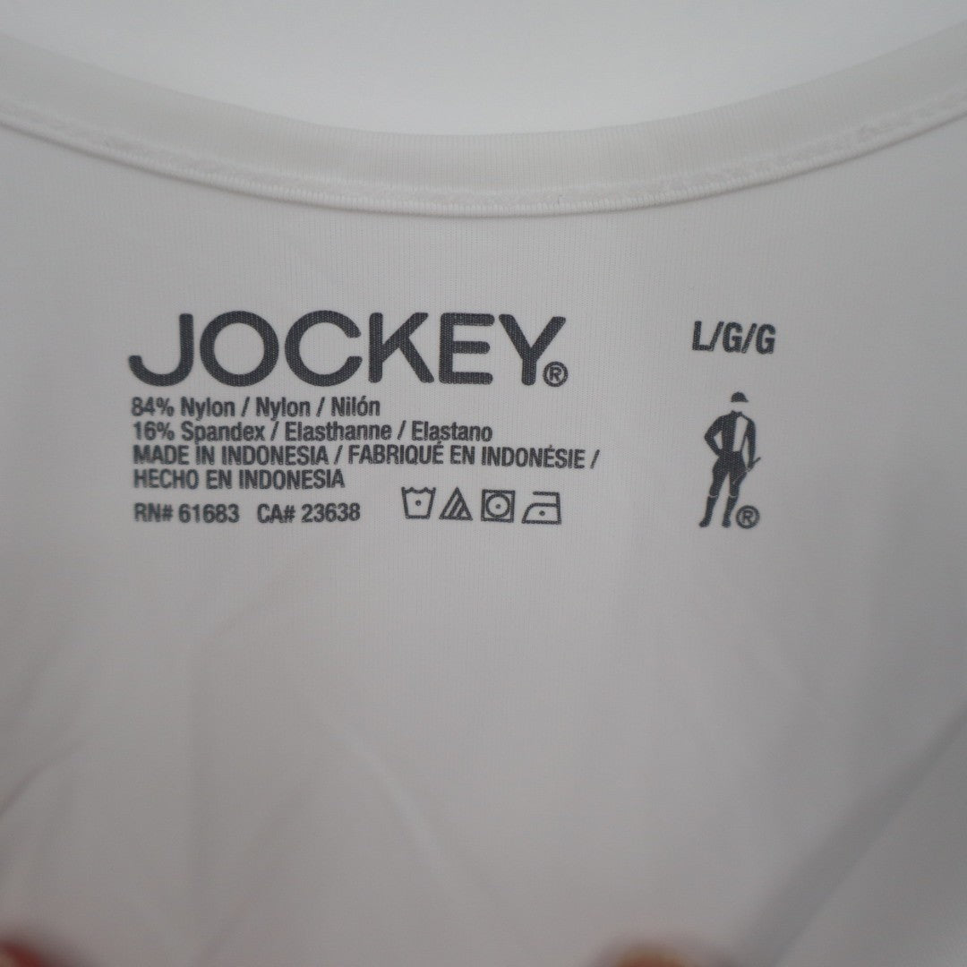Jockey Luxe Camisole Womens Large White Ultralight Smoothing Adjustable Straps