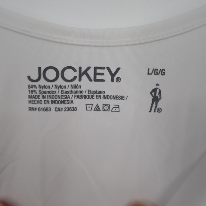 Jockey Luxe Camisole Womens Large White Ultralight Smoothing Adjustable Straps