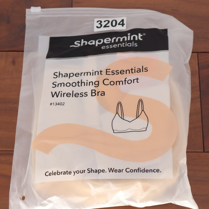 Shapermint Essentials Smoothing Comfort Wireless Bra Large Chai Adjustable Strap