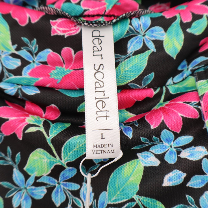 Dear Scarlett Resort Floral Skort Womens Large Black Pink Active Golf