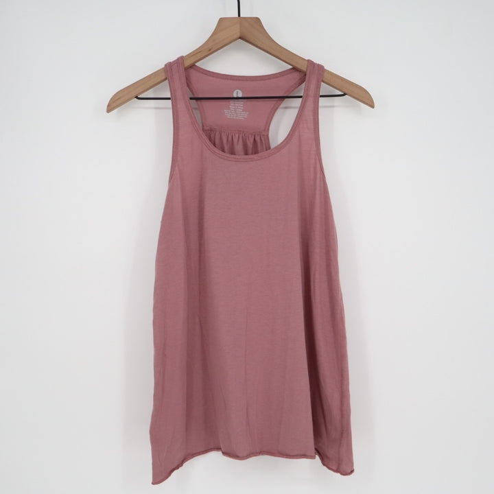 Epic MMA Gear Tank Top Womens L Plum Stretch Pleated Racerback Workout Pullover