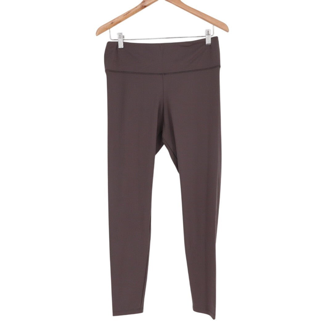 Felina Sueded Athletic Legging Womens XL Plum Stretch Elastic Waist Skinny Leg