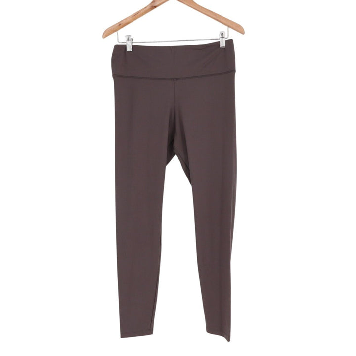 Felina Sueded Athletic Legging Womens XL Plum Stretch Elastic Waist Skinny Leg