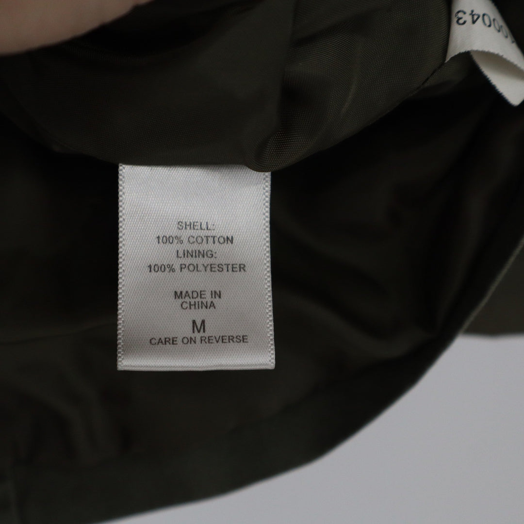 New York & Company Olive Green Utility Military Jacket Cotton Size M