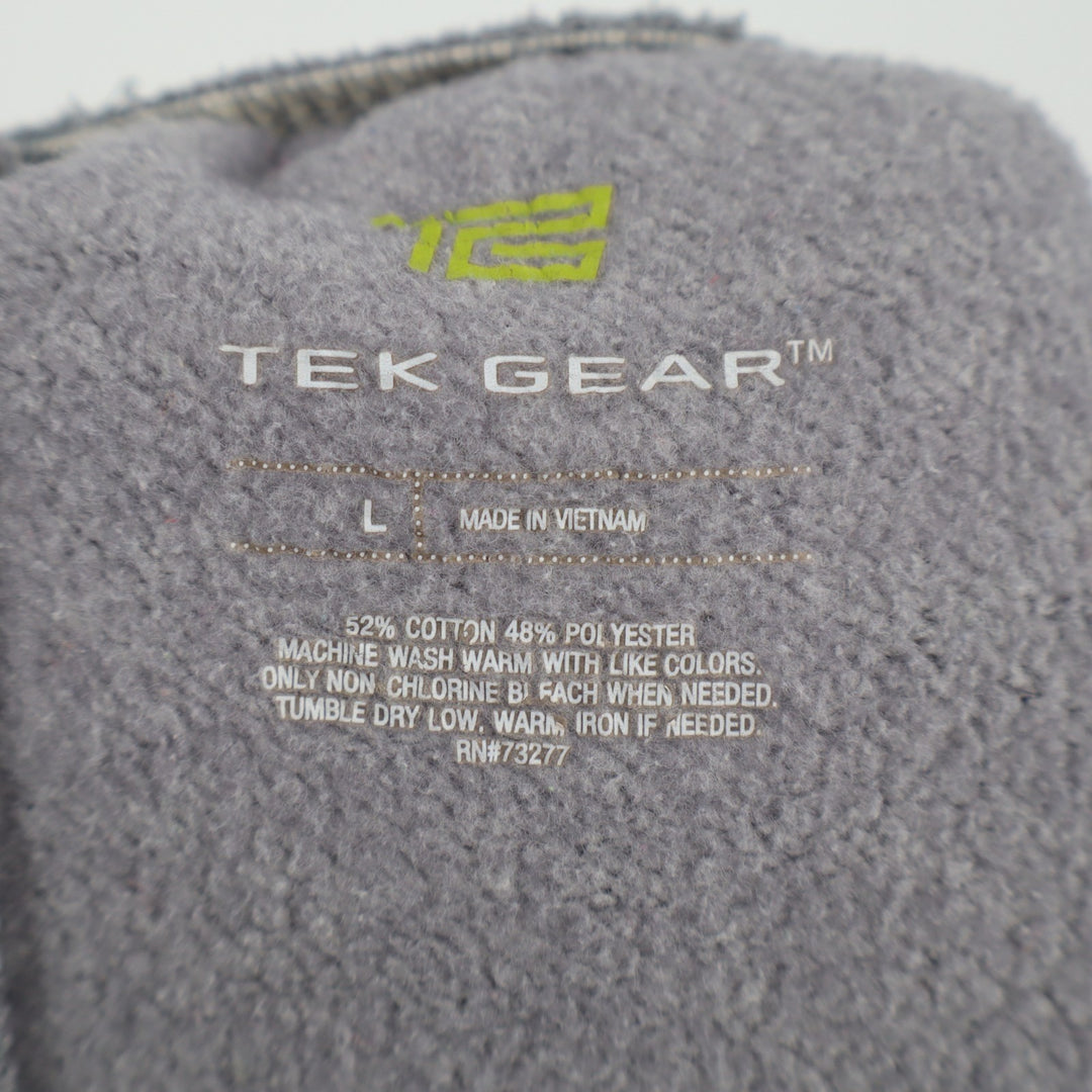 Tek Gear Sweatpants Womens Large Gray Cotton Fleece Slash Pockets Straight Leg
