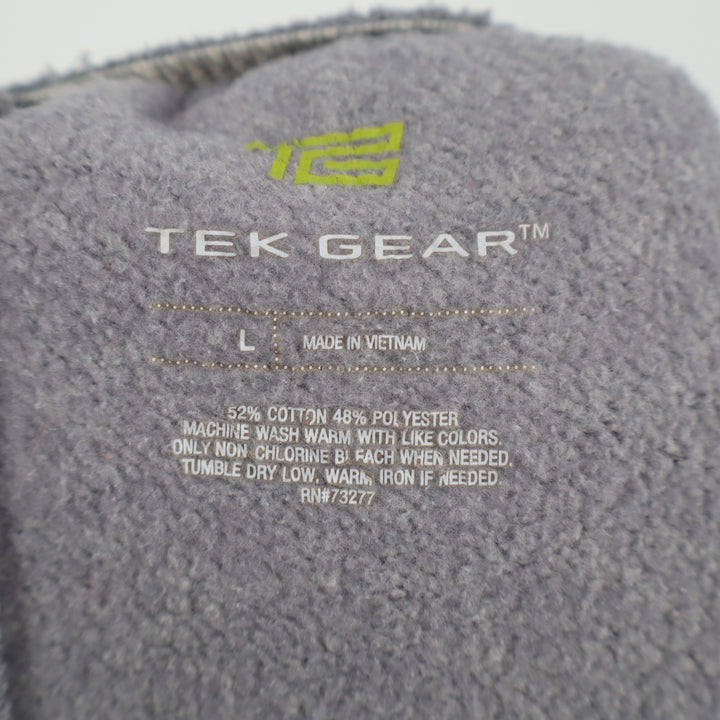 Tek Gear Sweatpants Womens Large Gray Cotton Fleece Slash Pockets Straight Leg