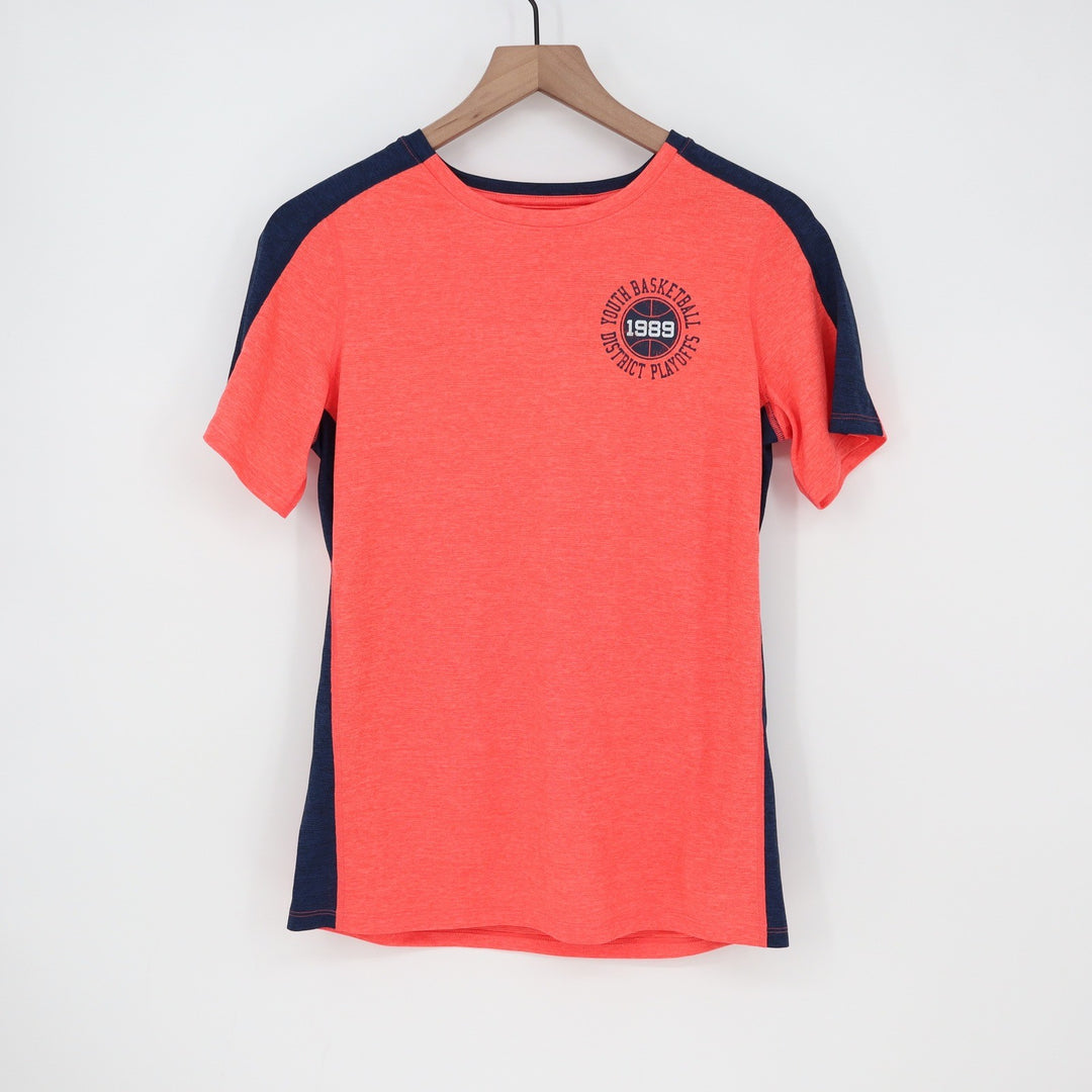 DSG Boys XL 18 Pieced Graphic Movement Tee Cabana Coral Navy Basketball 1989 NEW