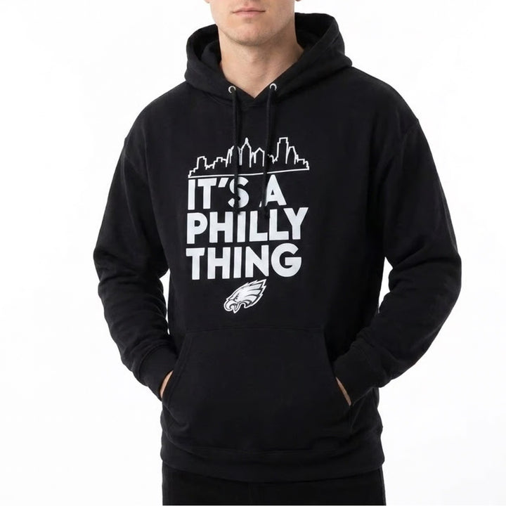 Philadelphia Eagles It's A Philly Thing Hoodie Mens Black Ribbed Kangaroo Pocket