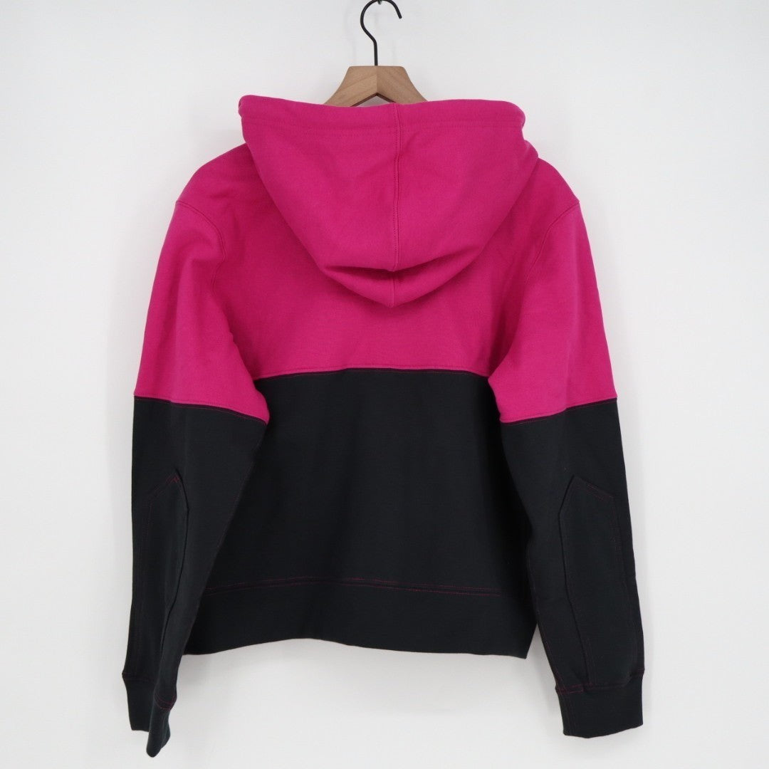 American Giant Classic Hoodie Womens Large Pink Black Full Zip Split Seam Vault