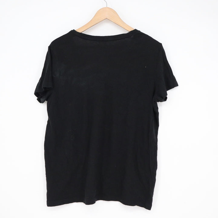 Universal Thread Monterey V-Neck Pocket Tee Black Cotton Short Sleeve Shirt L