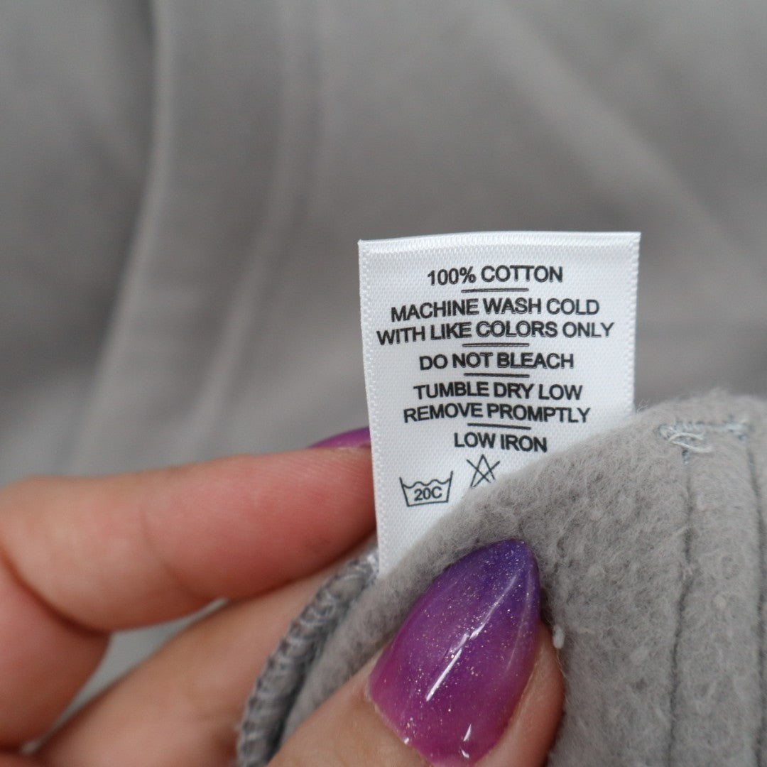 American Giant Hoodie Mens Small Gray Logo Fleece Lined Cotton Kangaroo Pocket