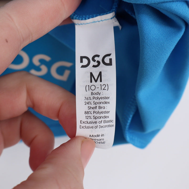 DSG Girls Medium Aqua Blue Momentum Shelf Bra Tank-Bound Athletic Top