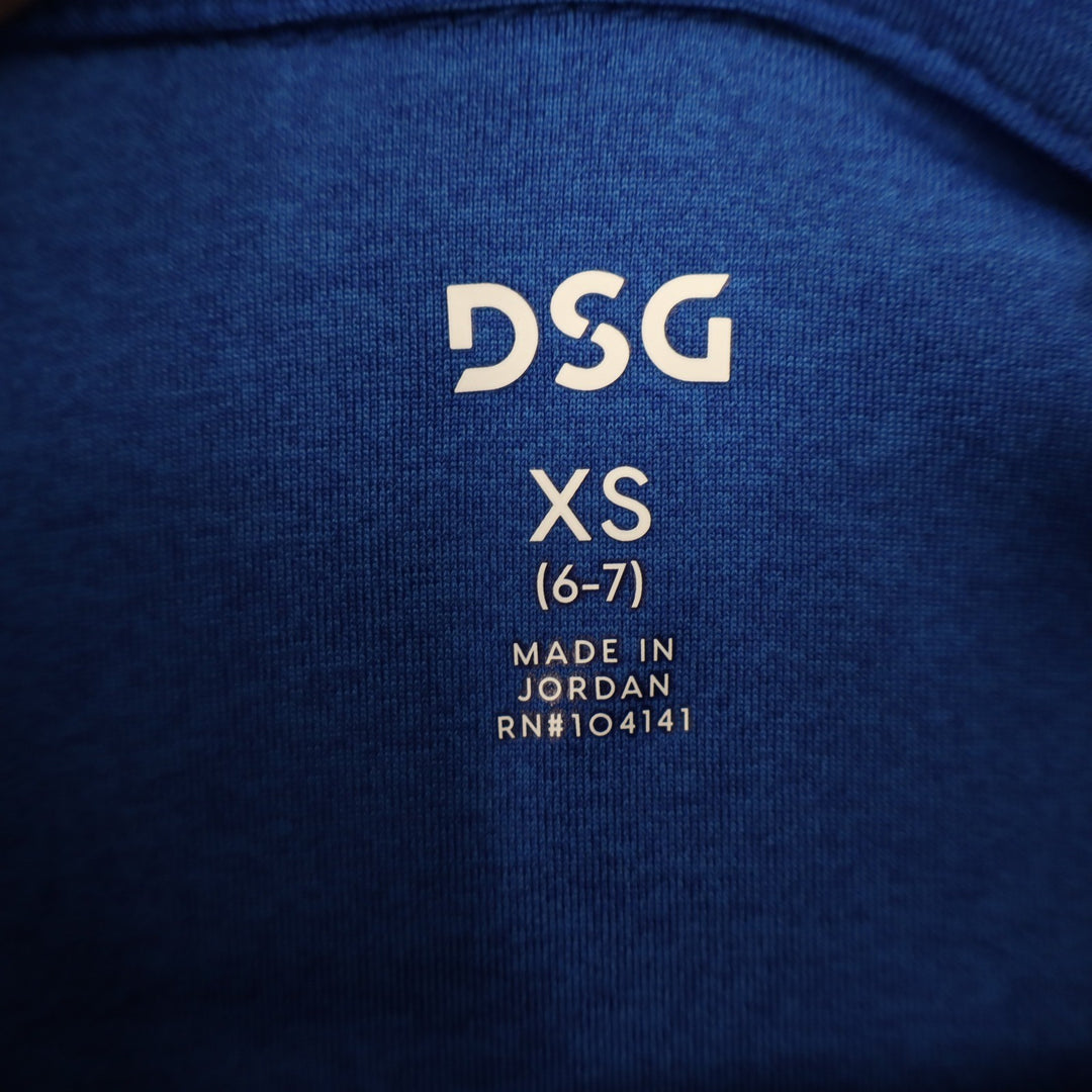 DSG Girls Movement LS 1/4 Zip Royal Blue Heather Pullover XS 6-7 CKP9118CN