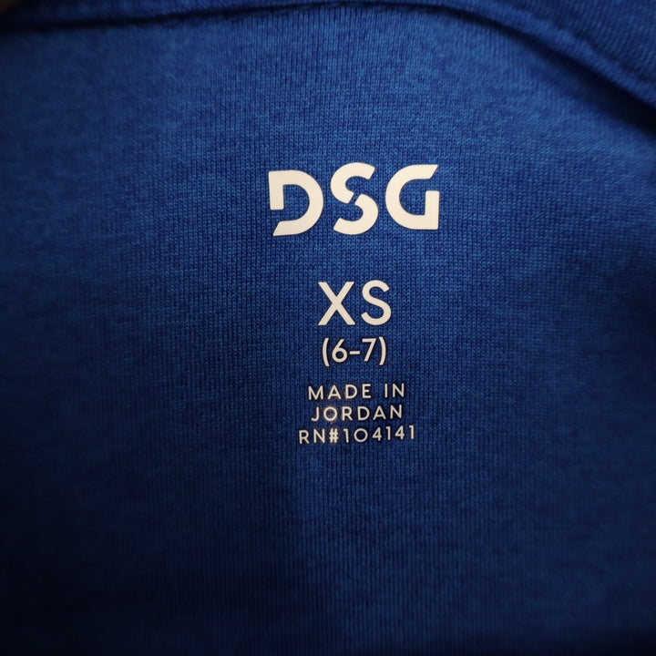DSG Girls Movement LS 1/4 Zip Royal Blue Heather Pullover XS 6-7 CKP9118CN