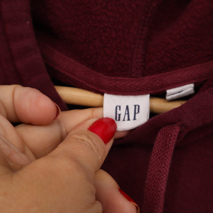 Gap Arch Logo Pullover Hoodie Burgundy Maroon Navy Blue Medium