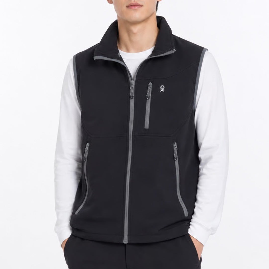 Little Donkey Andy Mens Softshell Vest Black Small Full Zip Hiking Golf