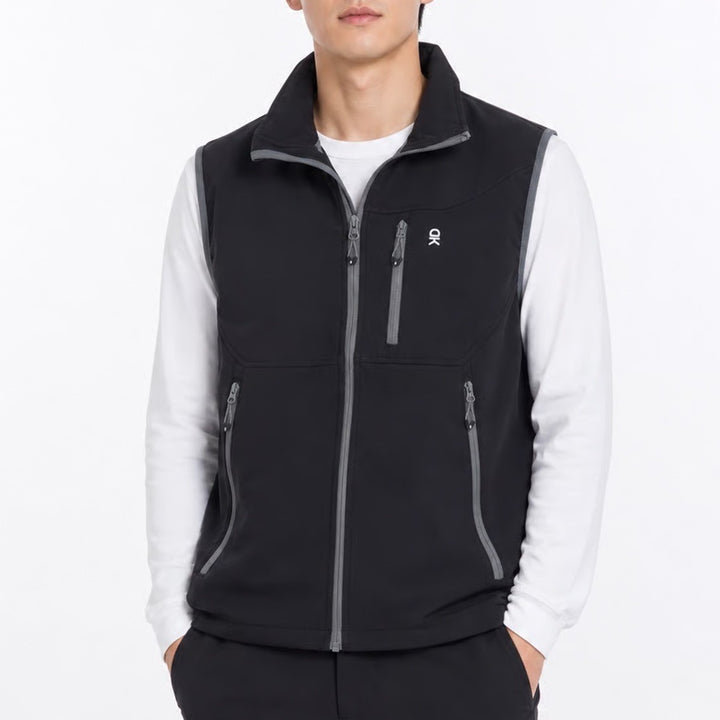 Little Donkey Andy Mens Softshell Vest Black Small Full Zip Hiking Golf