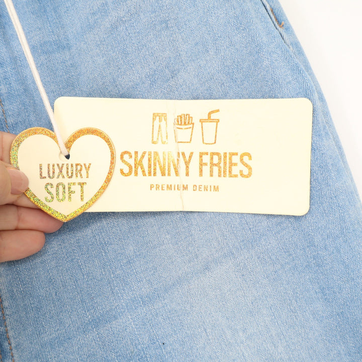 Skinny Fries Womens High Rise Sculpted Skinny Jeans Light Blue Size 13 NWT