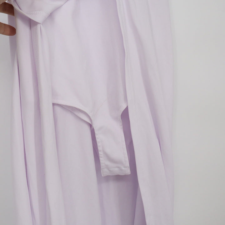 D&M Lavender Cutout Bodice Maxi Dress with Built-in Bodysuit Small