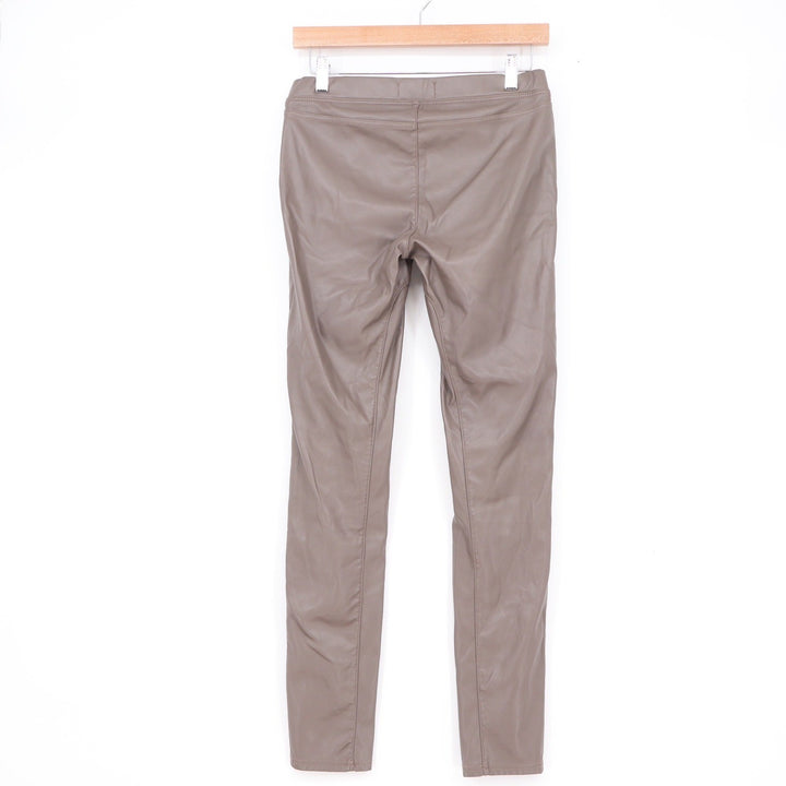 Abercrombie & Fitch Taupe Faux Leather Skinny Leggings Brown Pull On Pants