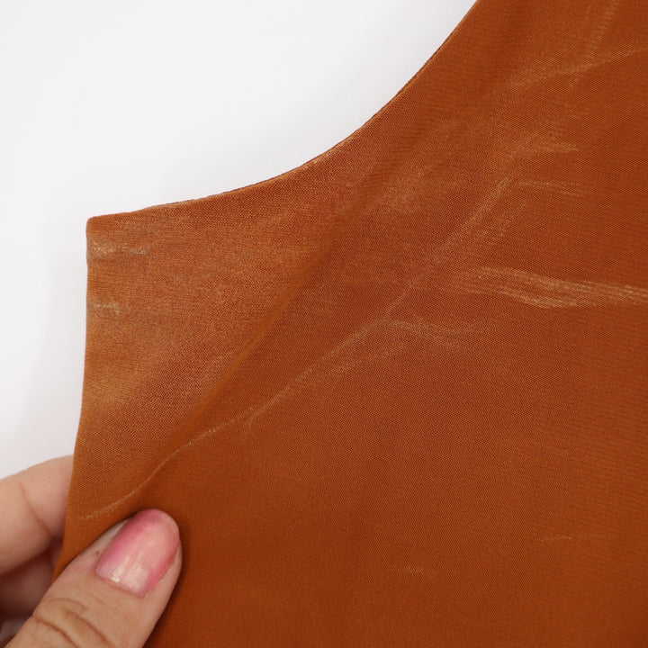 Meraki Bodysuit Womens L Burnt Orange Sleeveless Snap Good