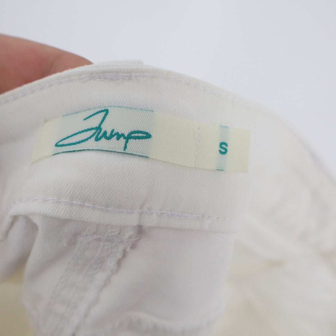 Jump Womens White Denim Mini Skirt Size S Straight Five Pocket Casual Basic
