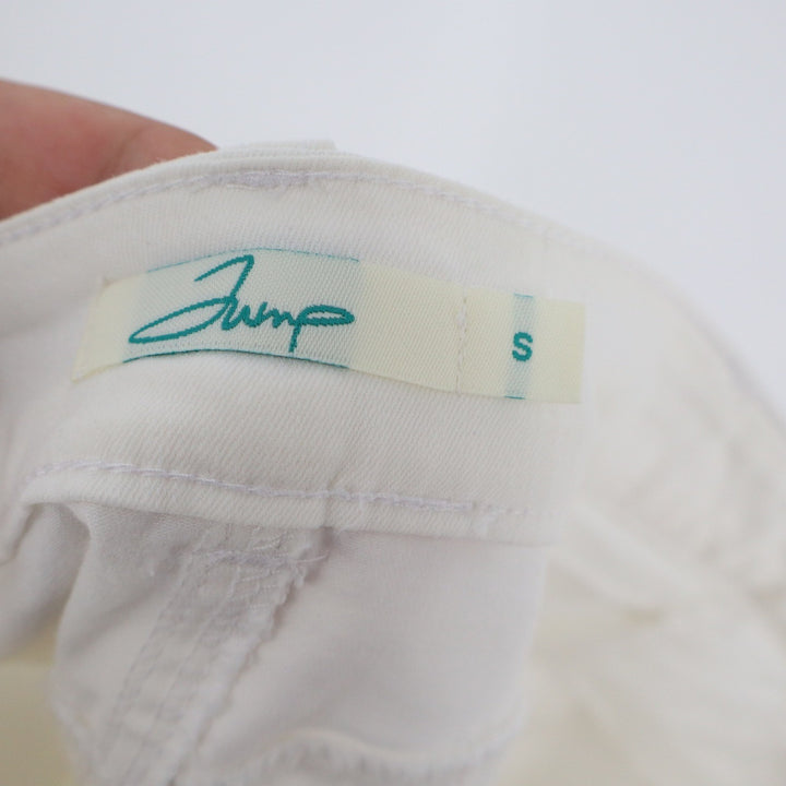Jump Womens White Denim Mini Skirt Size S Straight Five Pocket Casual Basic