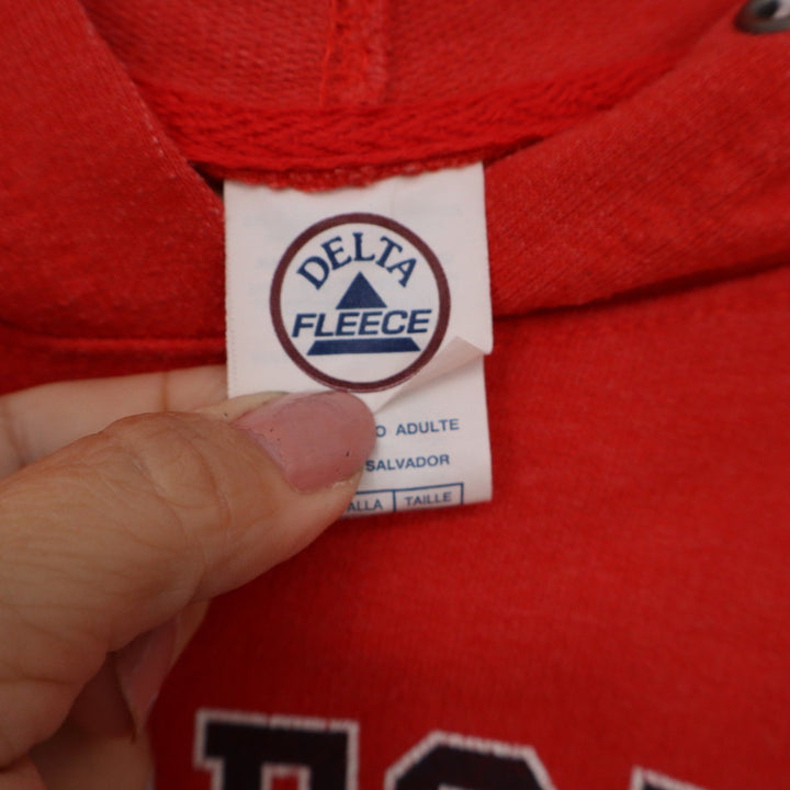 Delta Fleece Medford Oregon Est 1885 Hoodie Red Graphic Sweatshirt Mens 2XL