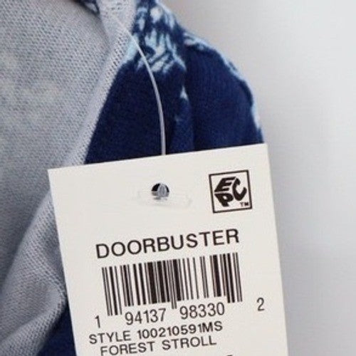 Doorbuster Womens Navy Forest Stroll Tree Print Soft Knit Sleep Top Medium NEW