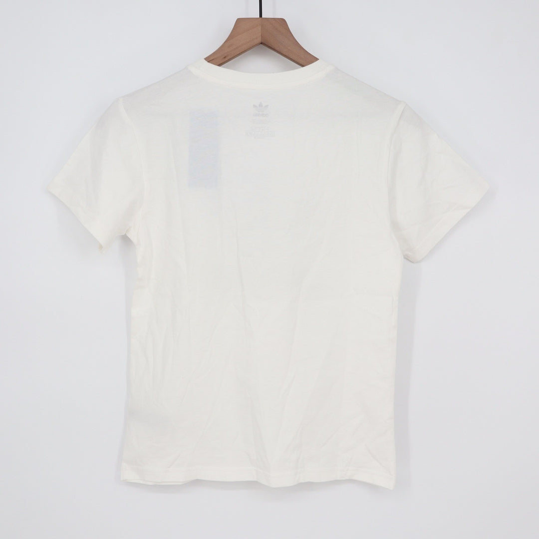 Adidas Originals Kids Trefoil Tee White Black Logo Shirt Size M 11-12Y