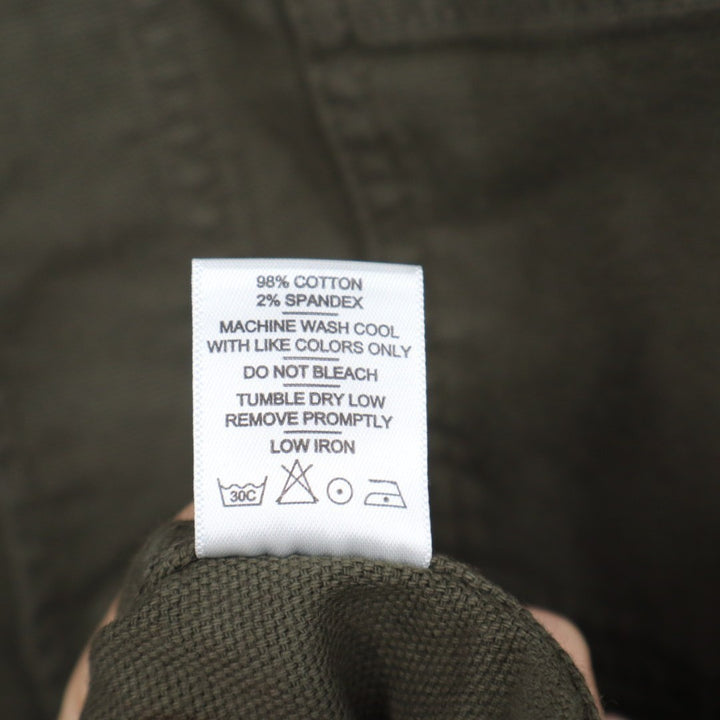 American Giant Workwear Jacket Mens XS Olive Green Cotton Stretch Spread Collar
