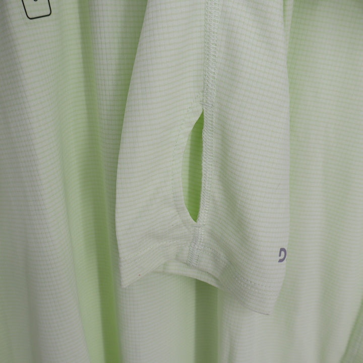 DSG Run LS Tee Mens Small Pale Neon Green Reflective Long Sleeve Training Shirt