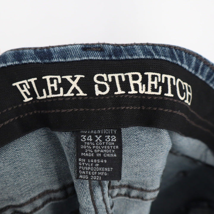 PD&C Flex Stretch Blue Wash Denim Jeans Men's 34x32 Slim Fit Casual