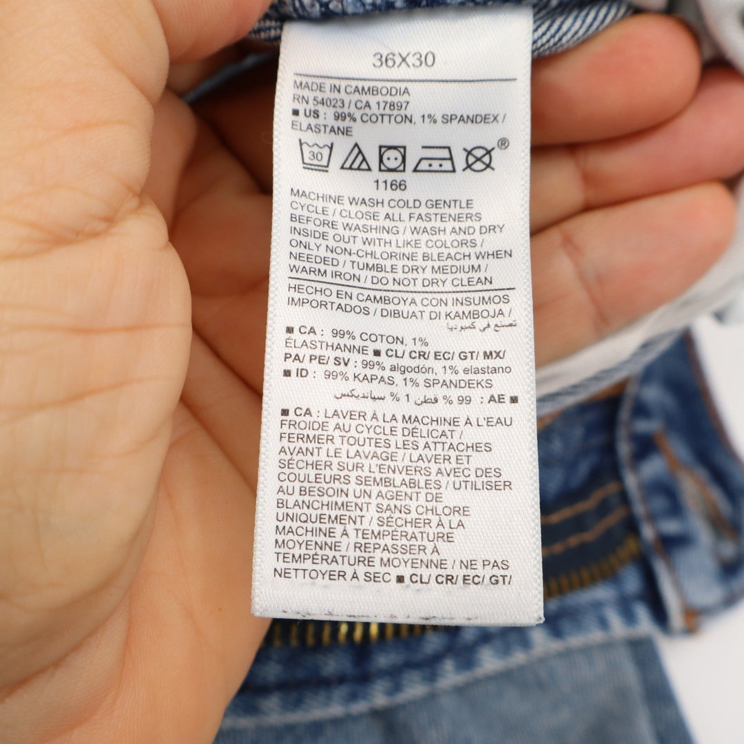 Old Navy Jeans Mens 36x30 Straight Leg Blue Medium Wash Denim Stretch Excellent