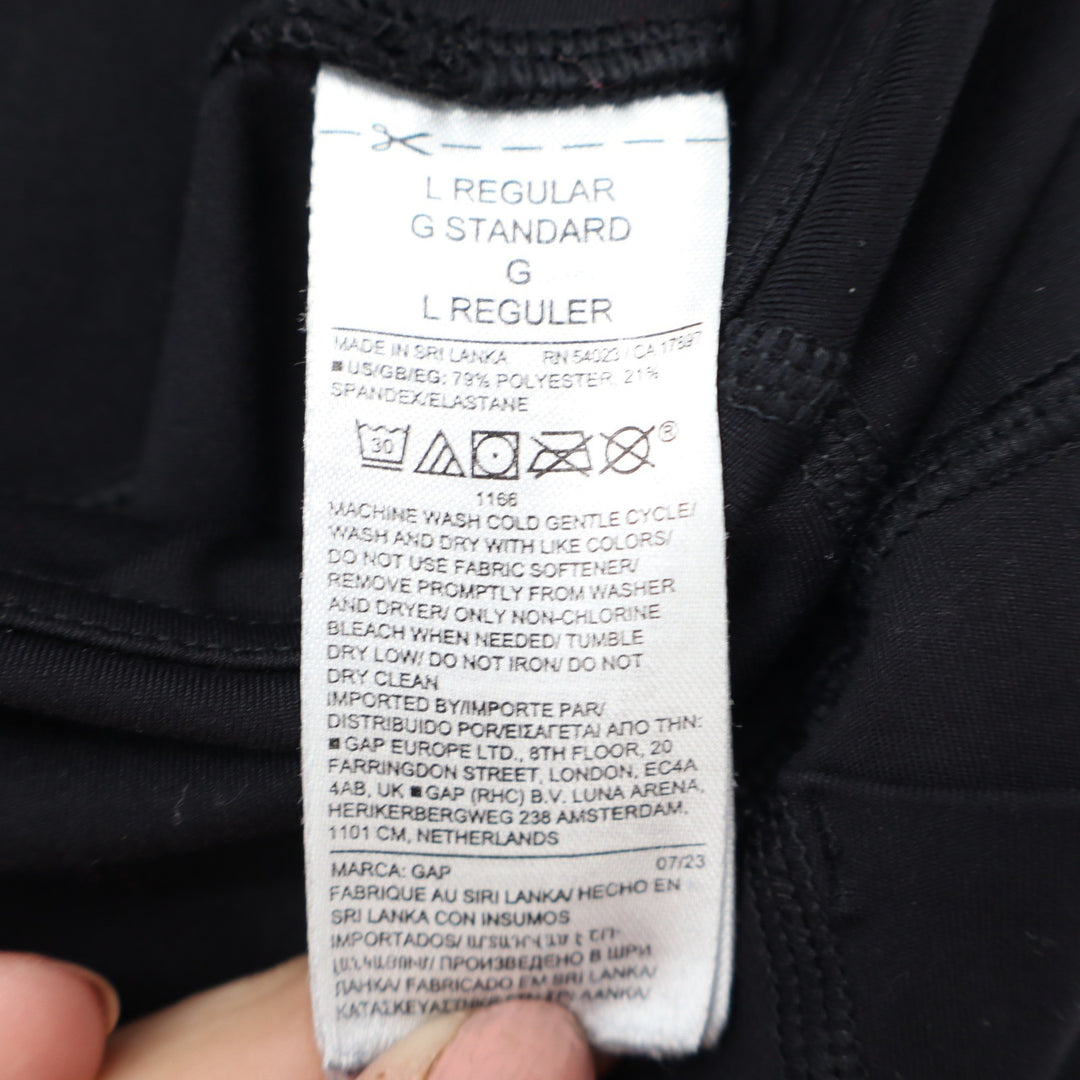 GapFit Womens Black Compression Moisture Wicking Activewear Leggings Large Reg