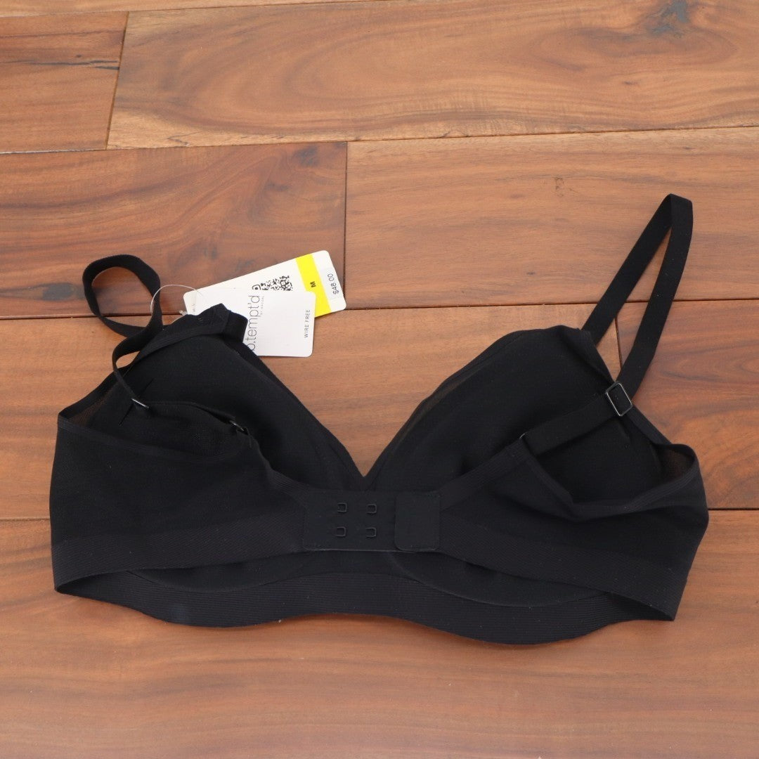 B. Tempt'd by Wacoal B. Wow'd Modern Wire Free Bra Medium Black Adjustable Strap