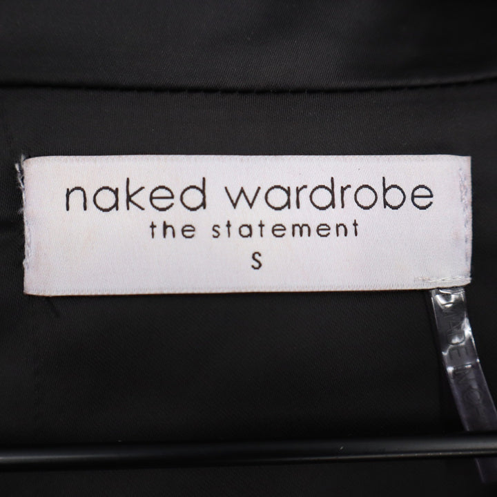 Naked Wardrobe The Statement Black Cropped Garter Blazer Small