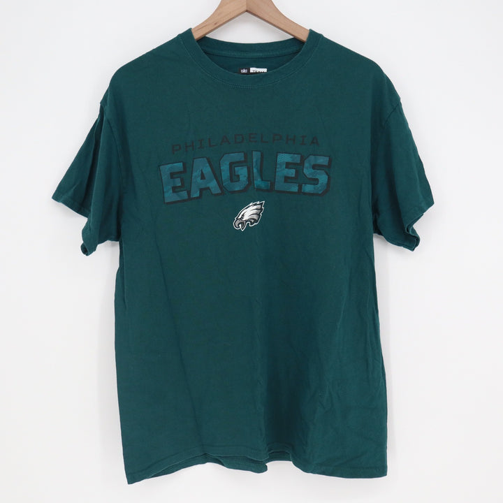 NFL Team Apparel Philadelphia Eagles Mens Large Green Graphic T-Shirt Football