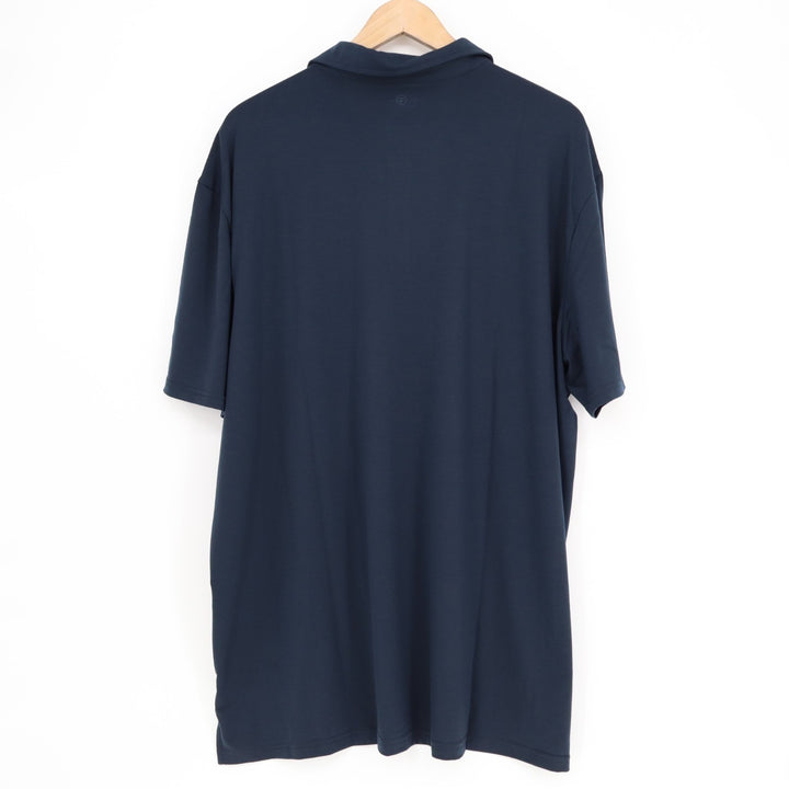 Fresh Clean Threads Polo Shirt Mens 2XL Navy Stretch Golf Short Sleeve Pullover
