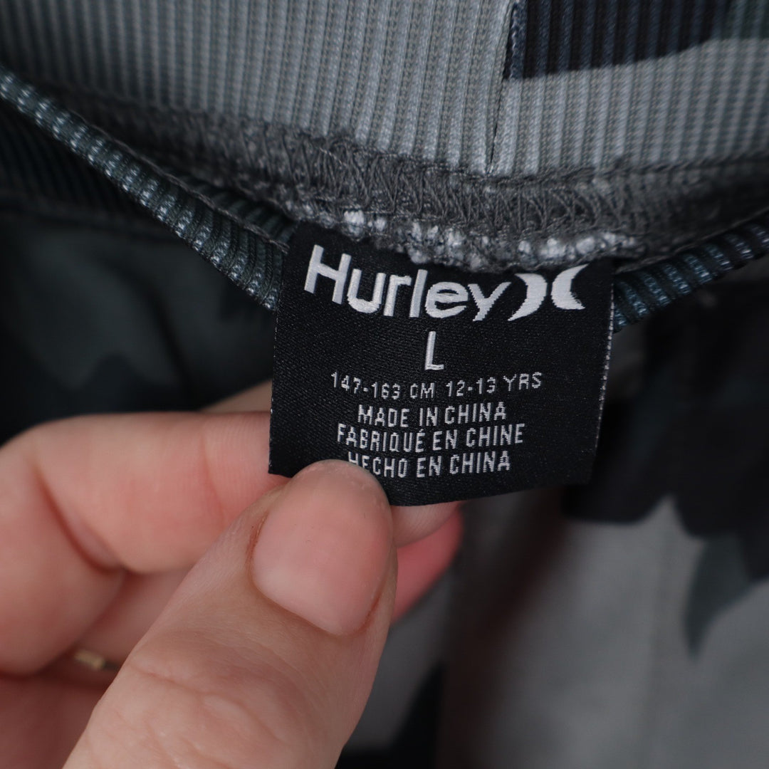 Hurley Boys Grey Camo Dri-FIT Athletic Shorts Large NWT