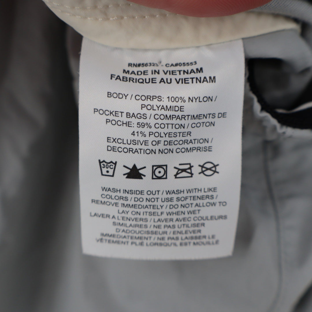 Nike Dri-FIT Nylon Running Shorts Mens Medium Grey Retro Block Logo 8877