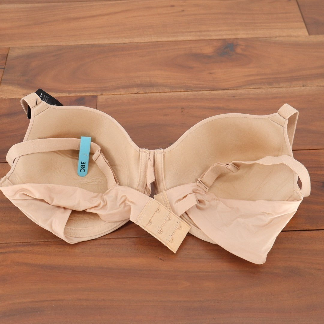 Maidenform One Fab Fit Everyday Modern Demi Bra Womens 38C Paris Nude Padded