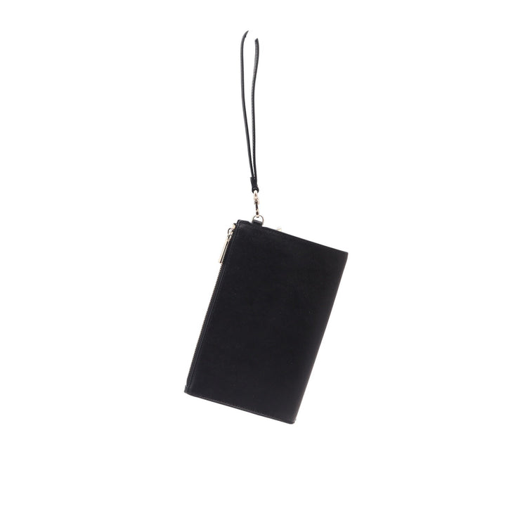 Kate Spade Staci Medium Wristlet Black Saffiano Leather Gold Hardware