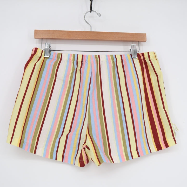 No Boundaries Shorts Womens Medium(8-10) Multi Striped Cotton Elastic Waist