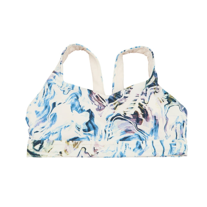 CALIA Sports Bra Womens Medium Blue Marble Racerback Excellent