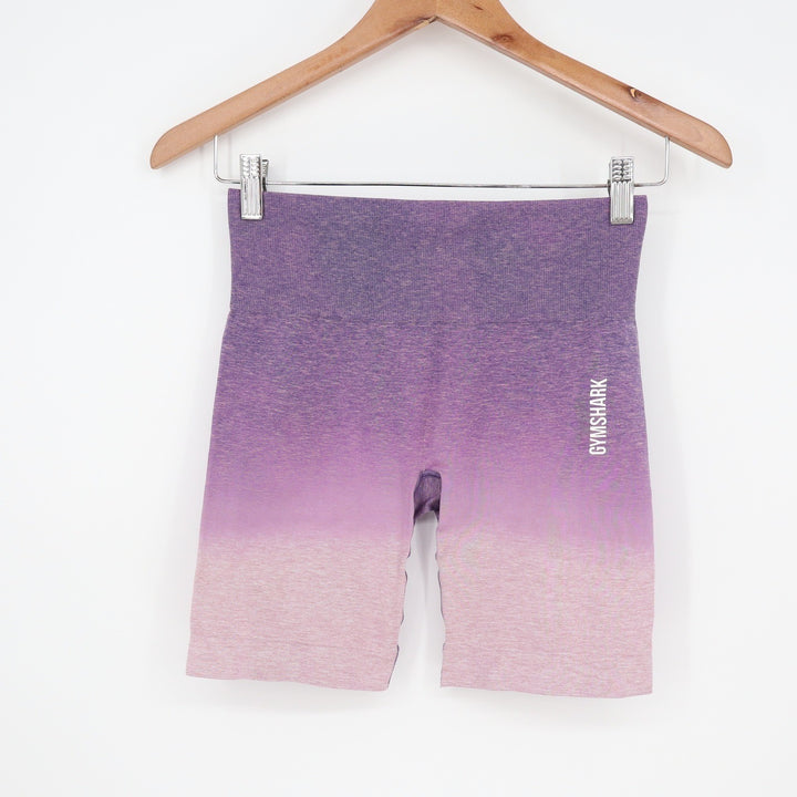 Gymshark Adapt Ombre Seamless Shorts Purple Pink High Waisted Small