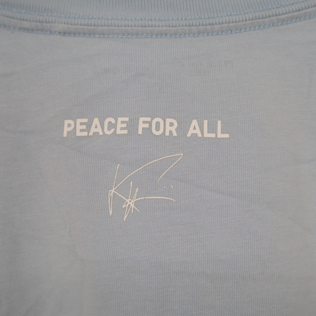 Uniqlo Peace For All Khaled Hosseini Graphic T-Shirt Light Blue Mens Size M