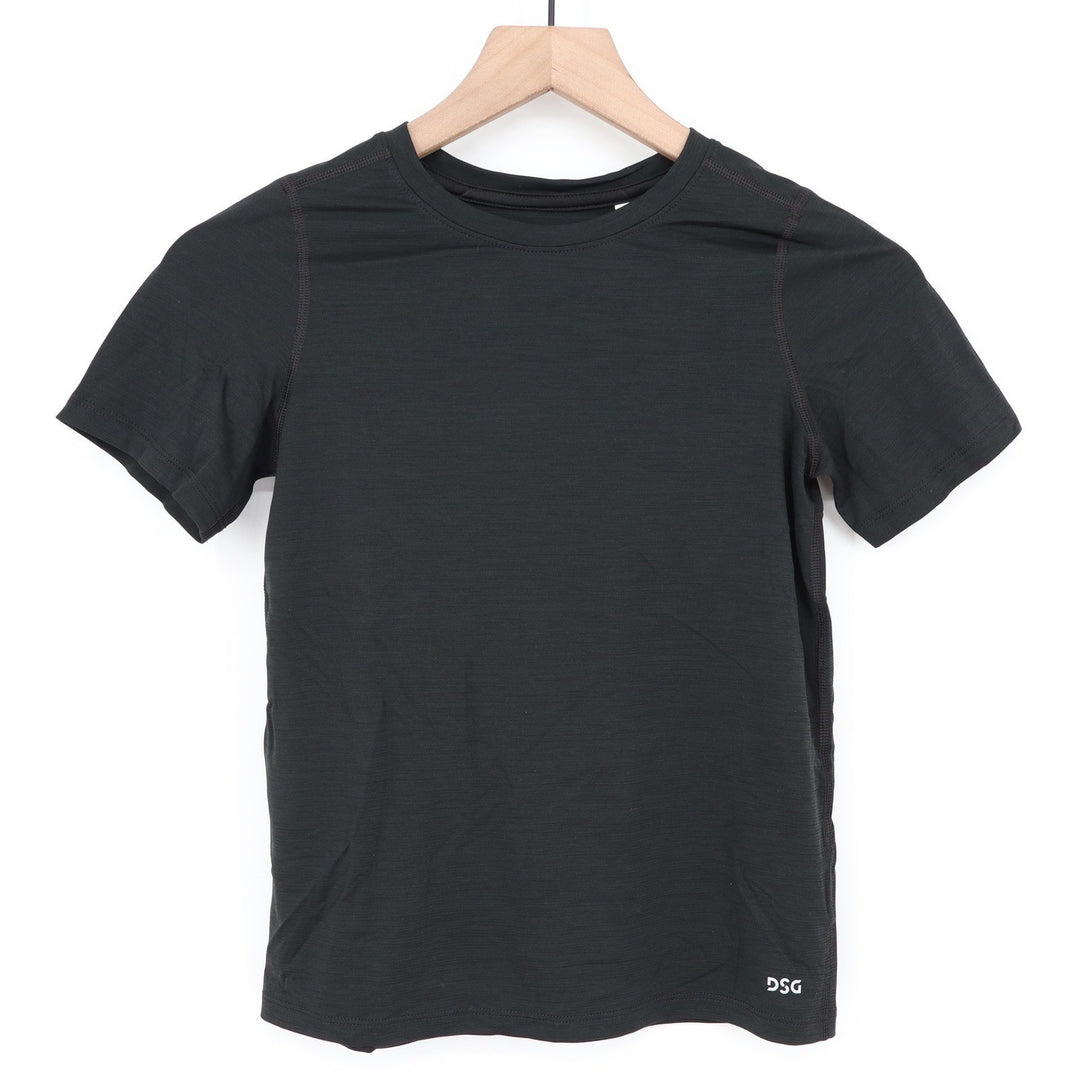 DSG Boys Movement Tee Pure Black Short Sleeve Performance Shirt Size S